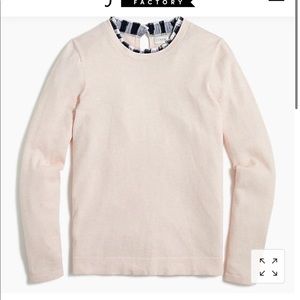 J. Crew Ruffle Trim Sweater Size L New NWT